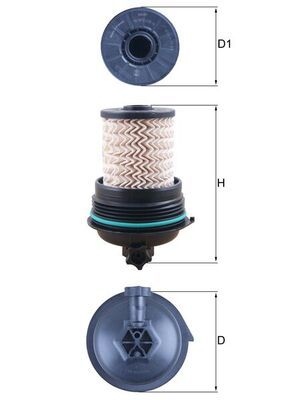 MAHLE ORIGINAL Fuel Filter Filter Insert KX 480  RENAULT,PEUGEOT,Megane IV Grandtour (K9A/M/N_),Megane IV Schrägheck (B9A/M/N_),Espace V (JR_)