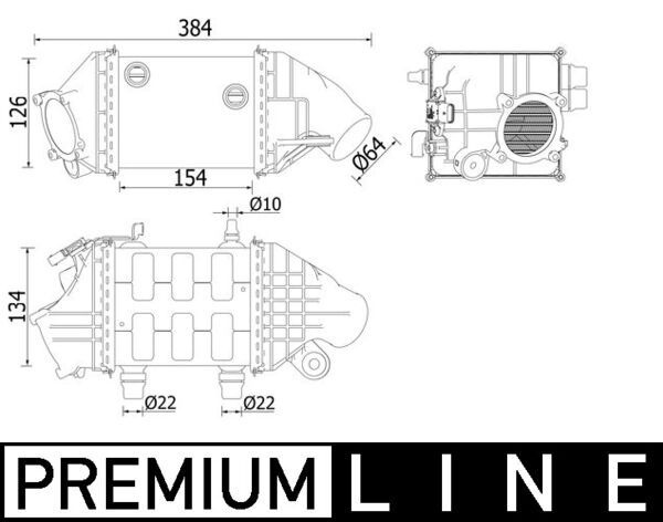 Intercooler, charger BEHR *** PREMIUM LINE ***