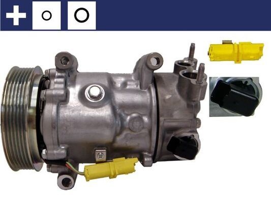 MAHLE ORIGINAL AC Compressor PEUGEOT,CITROËN,DS ACP 14 000S 1607424980,1671553680,6453QJ Compressor, air conditioning 6453QK,6453QX,6453WK,6453WL