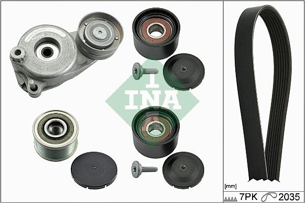 INA V-ribbed belt set MERCEDES-BENZ 529 0050 21 0009067400,0009970196,0019937596 0029934296,0131546402,0131547002,0141541302,1372020119,1562020919