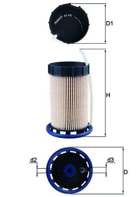 MAHLE ORIGINAL Fuel Filter VW,AUDI,FORD KX 492 5Q0127177A,5Q0127177C,5Q0127400G 5Q0127400J,5Q0127177A,5Q0127177C,5Q0127400G,5Q0127400J,5Q0127177A
