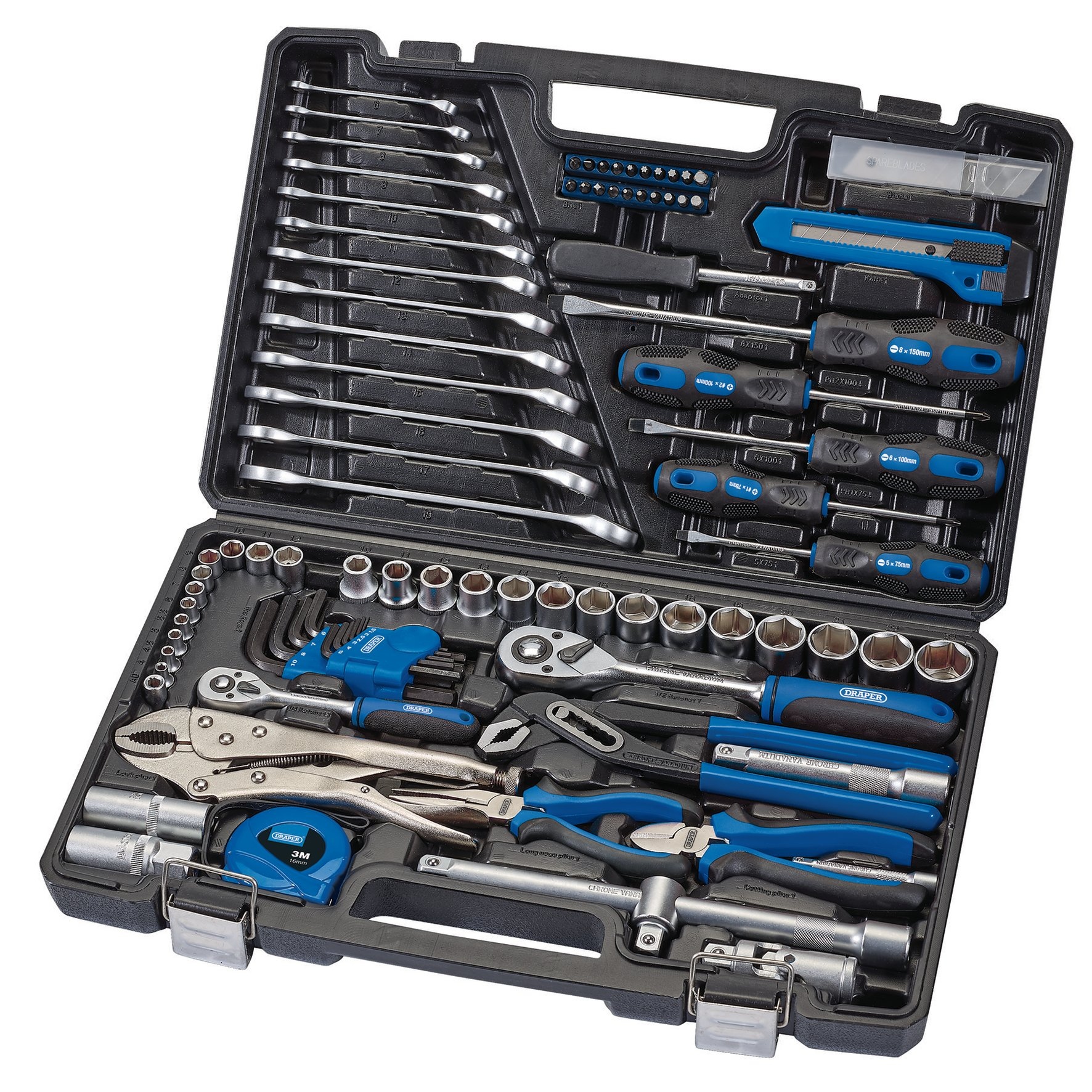 Draper 8627 100-Piece Comprehensive Tool Kit for Home and Professional Use