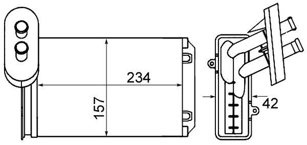 MAHLE ORIGINAL Heat Exchanger VW,AUDI,SKODA AH 19 000S 191819031,191819031A,191819031B Heater Core,Heat Exchanger, interior heating 191819031C