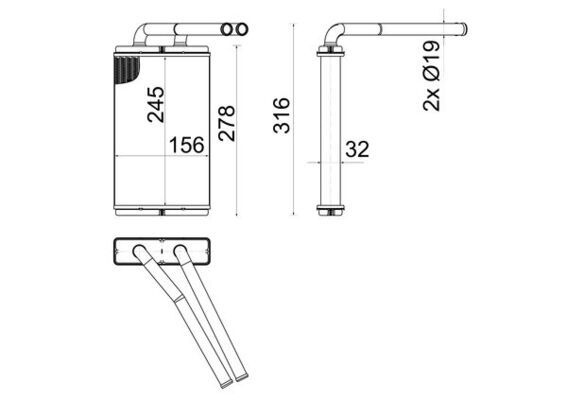 Heat Exchanger, interior heating BEHR