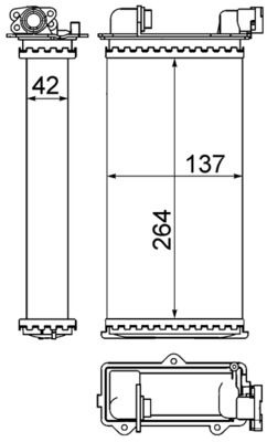 MAHLE ORIGINAL Heat Exchanger BEHR AH 94 000S Heater Core,Heat Exchanger, interior heating BMW,3 Limousine (E30),3 Cabrio (E30),3 Touring (E30)