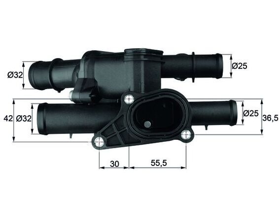 Termostat kylvatska Volkswagen Mahle TM1105