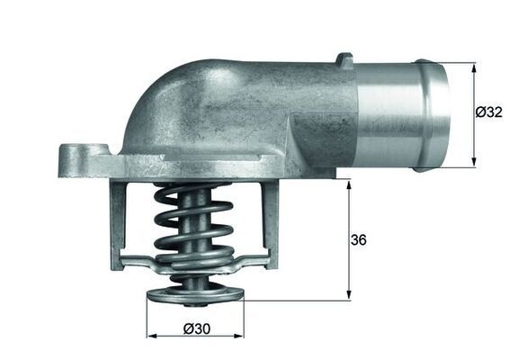 MAHLE ORIGINAL Engine thermostat BEHR Opening Temperature: 87°C TI 212 87D Thermostat, coolant,Thermostat VW