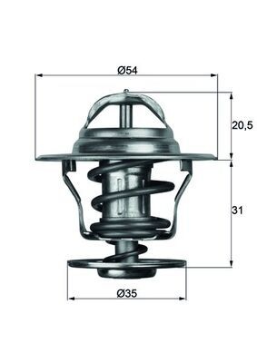 MAHLE ORIGINAL Engine thermostat VW,AUDI,OPEL TX 13 87D 026121113,068121113B,SE021032221B 026121113,068121113B,SE021032221B,1002788,1096699,1540061