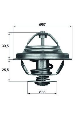 MAHLE ORIGINAL Engine thermostat BEHR Opening Temperature: 80°C TX 27 80D Thermostat, coolant,Thermostat BMW,ALPINA,3 Cabrio (E36),3 Limousine (E36)