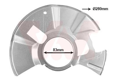VAN WEZEL Brake Disc Back Plate Front Axle Left 2741371 Rear Brake Disc Back Protection Plate,Rear Brake Disc Cover Plate MAZDA
