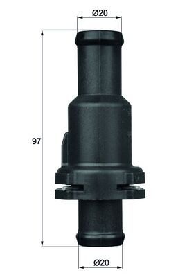 MAHLE ORIGINAL Engine thermostat BEHR Opening Temperature: 75°C TH 5 75 Thermostat, coolant,Thermostat VW,AUDI,SKODA,Golf V Schrägheck (1K1)