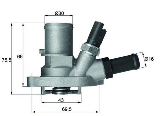 MAHLE ORIGINAL Engine thermostat BEHR Opening Temperature: 88°C TI 149 88 Thermostat, coolant,Thermostat FORD,FIAT,CHRYSLER,KA (RU8),PANDA (169)