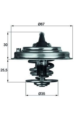 MAHLE ORIGINAL Engine thermostat VW,AUDI,BMW TX 30 87D 077121113,078121113,078121113B 078121113C,078121113D,078121113F,078121113J,78121113C,077121113