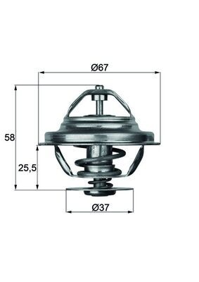 MAHLE ORIGINAL Engine thermostat MERCEDES-BENZ,PUCH TX 20 80D 208780300,70807784,0022037575 0022038075,6152001315,6152001415,6162000415,6162000815