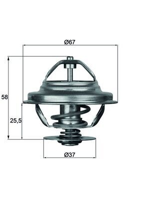 MAHLE ORIGINAL Engine thermostat BMW,ALPINA TX 21 80D 11531264668,11531265085,11531307737 11531307738,11531466173,1264668,1265085,1307737,1466173