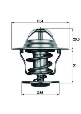 MAHLE ORIGINAL Engine thermostat VW,AUDI,SEAT TX 15 84D 030121113,030121113B,030121113 030121113B,118684302,70807738,030121113,030121113,030121113