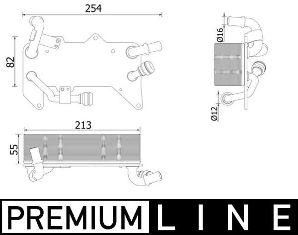 Oil Cooler, automatic transmission BEHR *** PREMIUM LINE ***