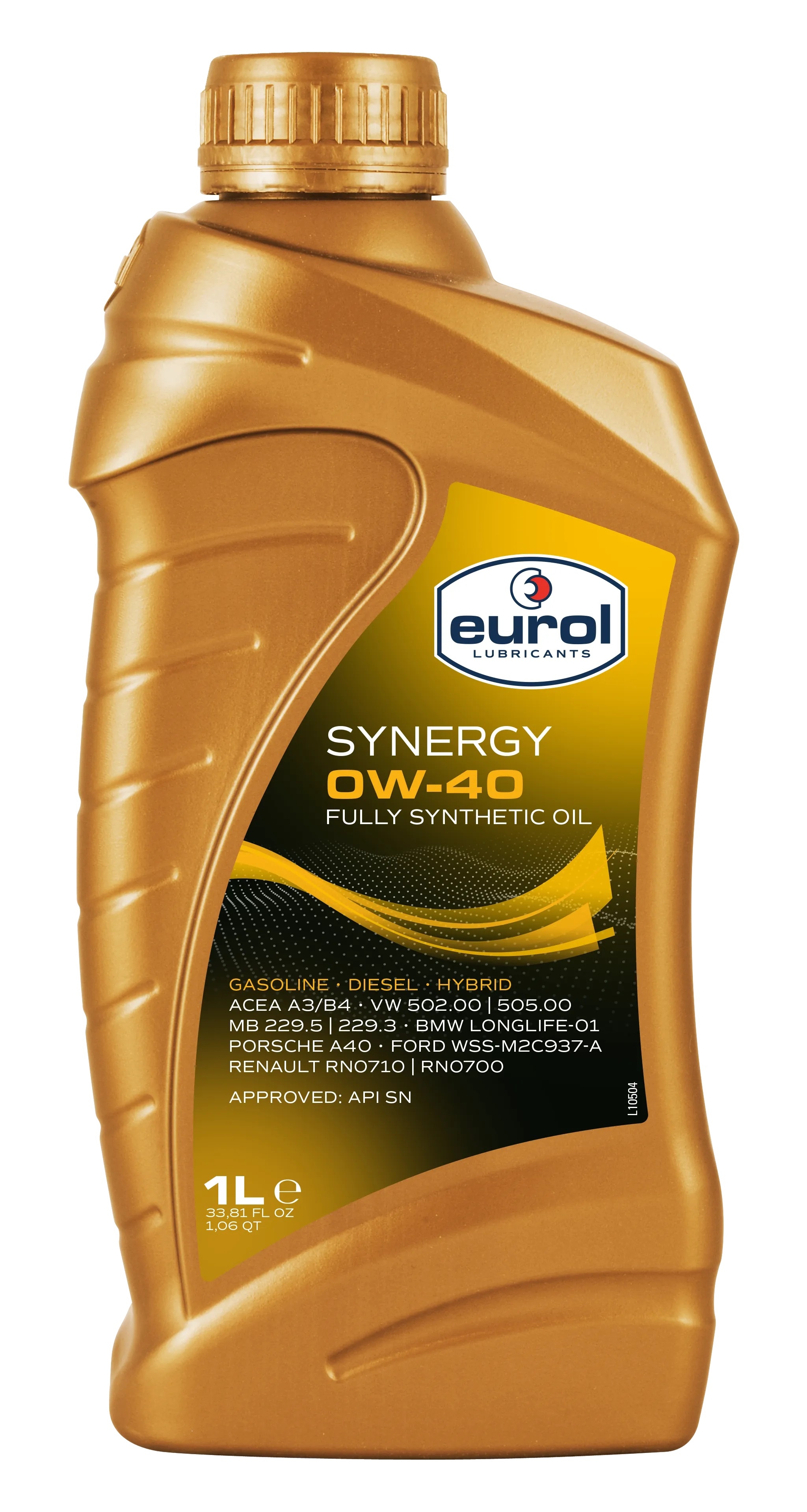 Eurol Synergy engine oil 0W40 /B4 1L