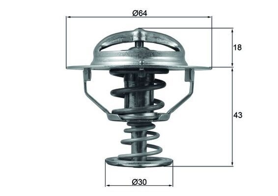 MAHLE ORIGINAL Engine thermostat OPEL,RENAULT,HYUNDAI TX 114 82D MD194988,97361771,19300RFWG01 19301RFW305,2500035531,2550035530,2550035531,2550035540