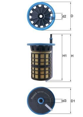 MAHLE ORIGINAL Fuel Filter PEUGEOT,CITROËN KX 515 00K68223662AA,68223662AA,K68223662AA  1614085880,1614111980,0000077366641,0000077367433,77366641