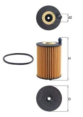 MAHLE ORIGINAL Oil filter AUDI,SKODA OX 1266D 05L115466,05L115562,05L115466 Engine oil filter 05L115562,05L115466,05L115562,05L115466,05L115562