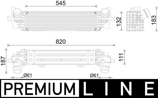 Intercooler, Charger BEHR *** PREMIUM LINE ***