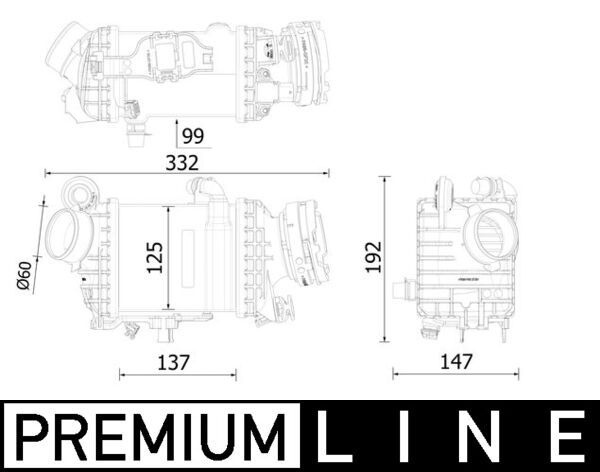 Intercooler, Charger BEHR *** PREMIUM LINE ***