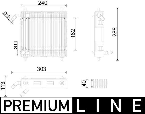 Oil Cooler, Engine Oil BEHR *** PREMIUM LINE ***