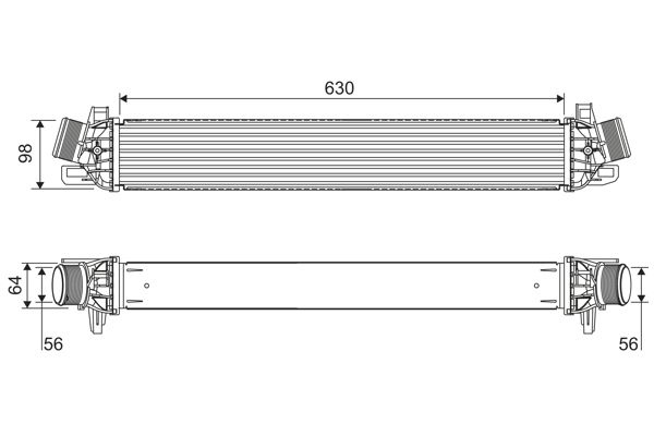 Intercooler, Charge Air Cooler 822914 Valeo