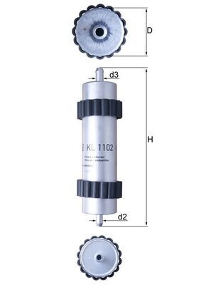 MAHLE ORIGINAL Fuel Filter In-Line Filter KL 1102  AUDI,A6 Avant (4G5, 4GD, C7),A6 Limousine (4G2, 4GC, C7),A7 Sportback (4GA, 4GF)