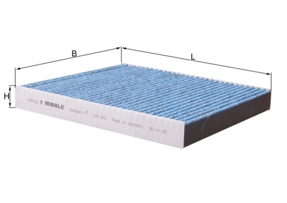 MAHLE ORIGINAL Pollen filter CareMetix® with antibacterial action LAO 816 Filter, interior air,Cabin filter VW,AUDI,SKODA,POLO (AW1, BZ1)