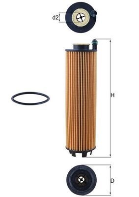 MAHLE ORIGINAL Oil filter MERCEDES-BENZ OX 1301D 2561840000,6541840000,6541840125 Engine oil filter A2561840000,A6541840000,A6541840125