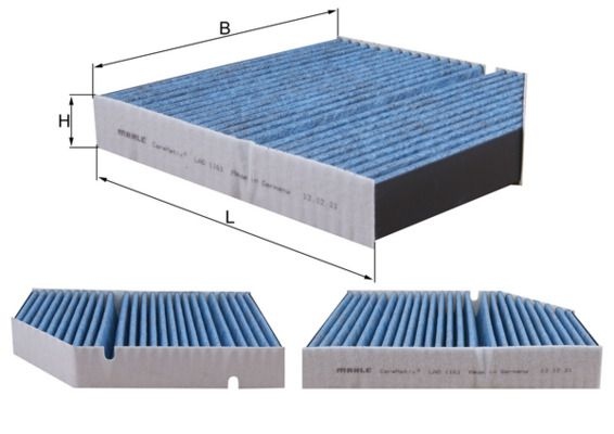MAHLE ORIGINAL Pollen filter CareMetix® with antibacterial action LAO 1161 Filter, interior air,Cabin filter MERCEDES-BENZ,C-Klasse T-modell (S204)