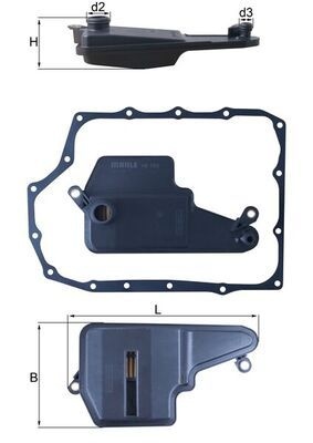 MAHLE ORIGINAL Hydraulic Filter Set, automatic transmission Filter Insert HX 193D MAZDA,CX-5 (KE, GH),3 Schrägheck (BM, BN),6 Kombi (GJ, GL),3 (BL)