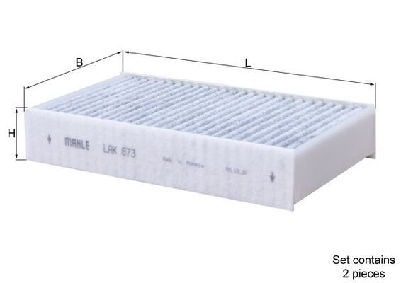 MAHLE ORIGINAL Pollen filter Activated Carbon Filter LAK 873/S Filter, interior air,Cabin filter BMW,ALPINA,X3 (F25),X4 (F26),XD3 (F25)