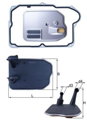 MAHLE ORIGINAL Transmission Filter MERCEDES-BENZ HX 161D 2463710780,2463770395,2463771400 2463772400,A2463770395,A2463771400,A2463772400