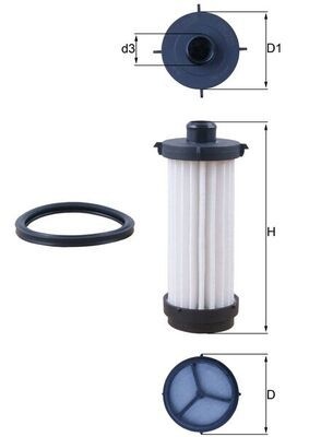 MAHLE ORIGINAL Transmission Filter HX 232D Transmission Oil Filter,Automatic Transmission Oil Filter MERCEDES-BENZ,A-Klasse (W176)