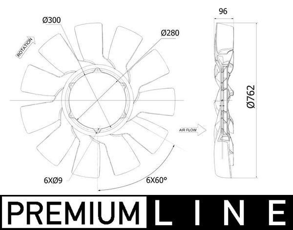 Cooling fan wheel