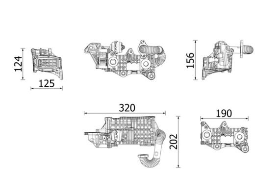 MAHLE ORIGINAL EGR Cooler BEHR *** PREMIUM LINE *** with EGR valve CE 43 000P EGR valve cooler,AGR cooler FORD,CITROËN