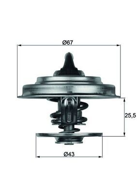 MAHLE ORIGINAL Engine thermostat AUDI,MERCEDES-BENZ,SETRA TX 18 83D 0609731,04224847,208283312 208583300,246683300,70807780,0002037075,0012036975
