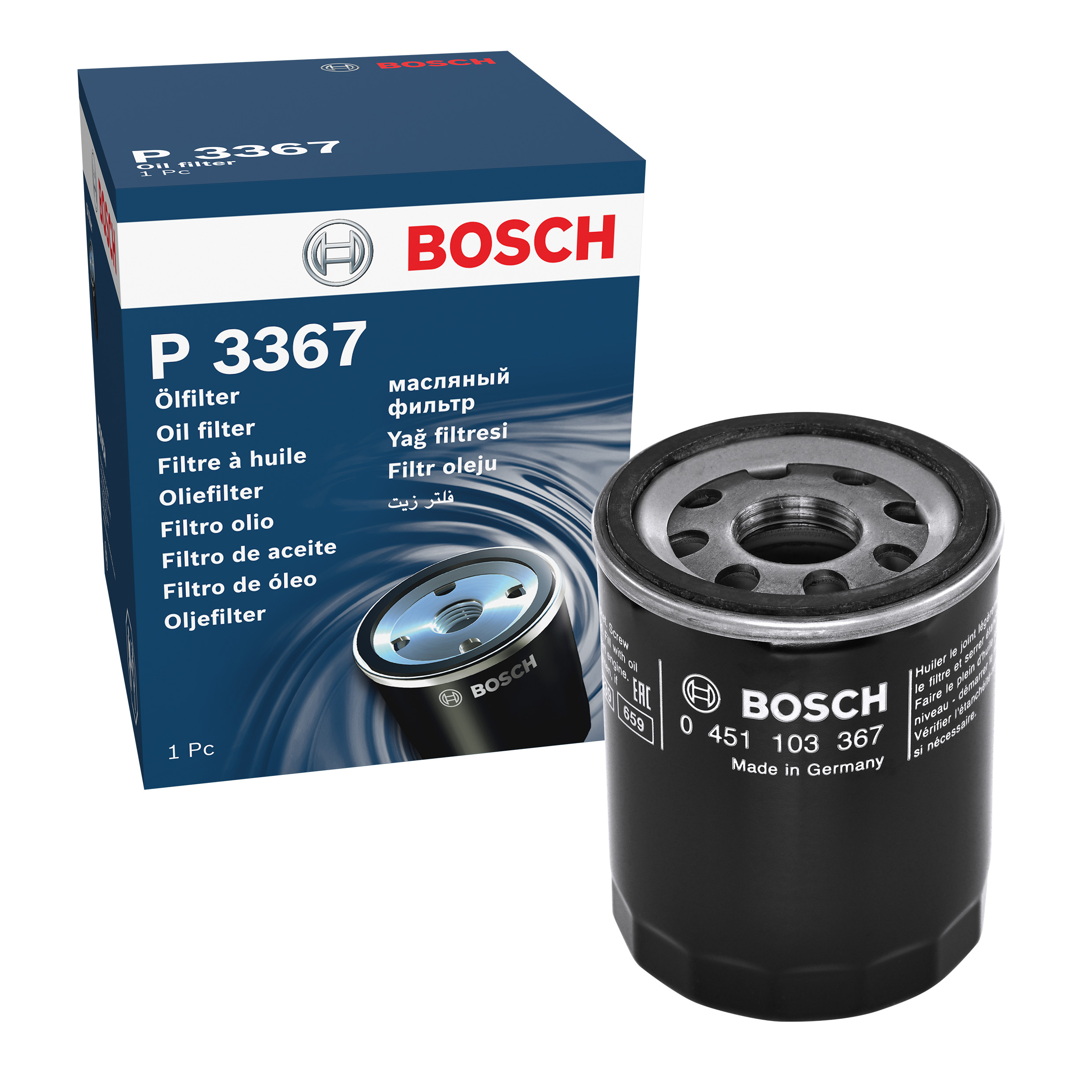 BOSCH Oil filter Spin-on Filter 0 451 103 367 Engine oil filter LAND ROVER,JAGUAR,Range Rover Sport (L320),Range Rover III (L322),Discovery III (L319)