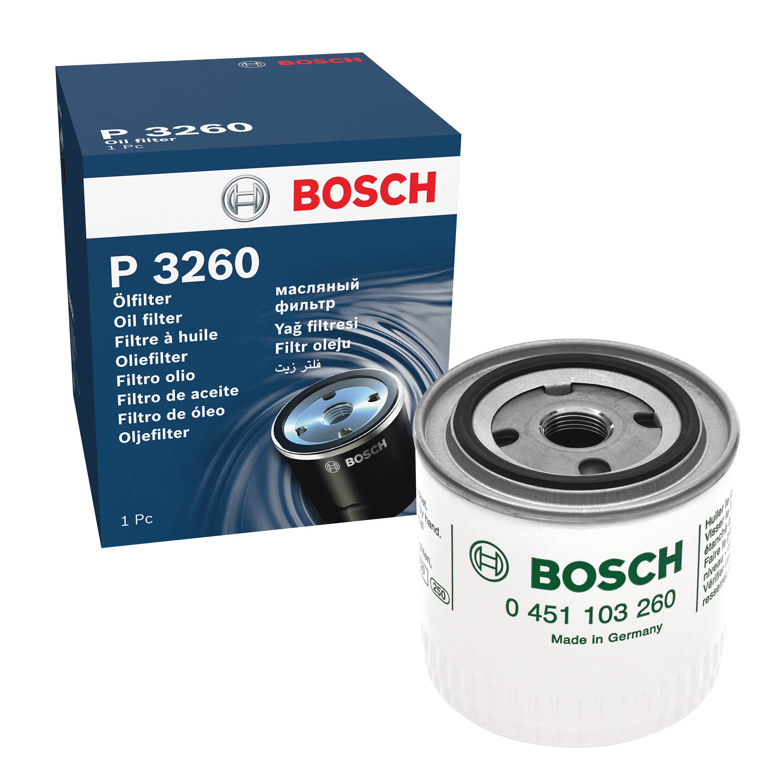 BOSCH Oil filter Spin-on Filter 0 451 103 260 Engine oil filter OPEL,VOLVO,VAUXHALL,Campo (TF0, TF1),V40 Kombi (645),S40 I (644),440 K (445)