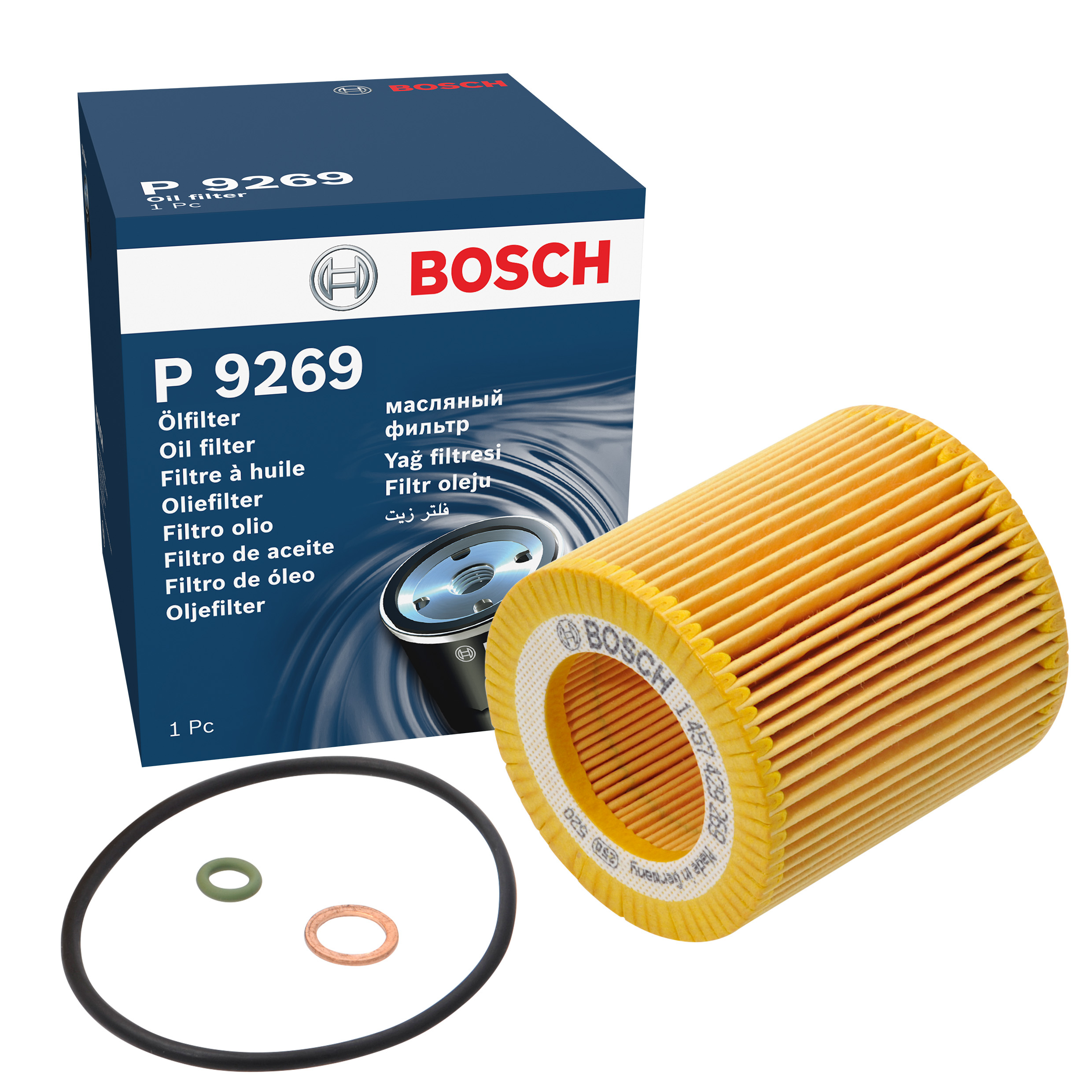 BOSCH Oil filter Filter Insert 1 457 429 269 Engine oil filter BMW,ALPINA,3 Touring (E91),3 Limousine (E90),5 Touring (F11),5 Limousine (E60)
