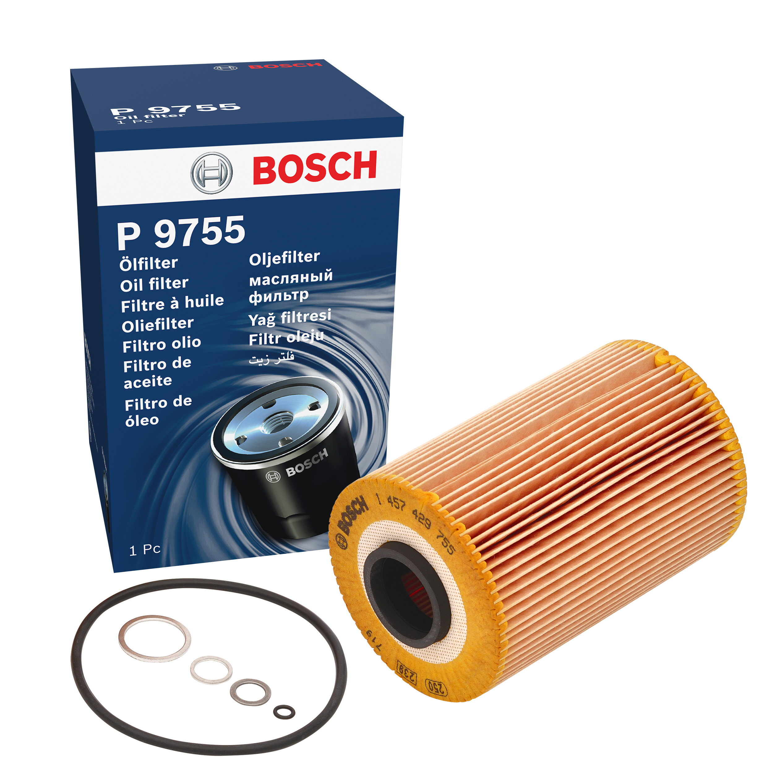 BOSCH Oil filter Filter Insert 1 457 429 755 Engine oil filter BMW,5 Limousine (E34),7 (E32),5 Limousine (E28),5 Touring (E34),6 Coupe (E24),7 (E23)