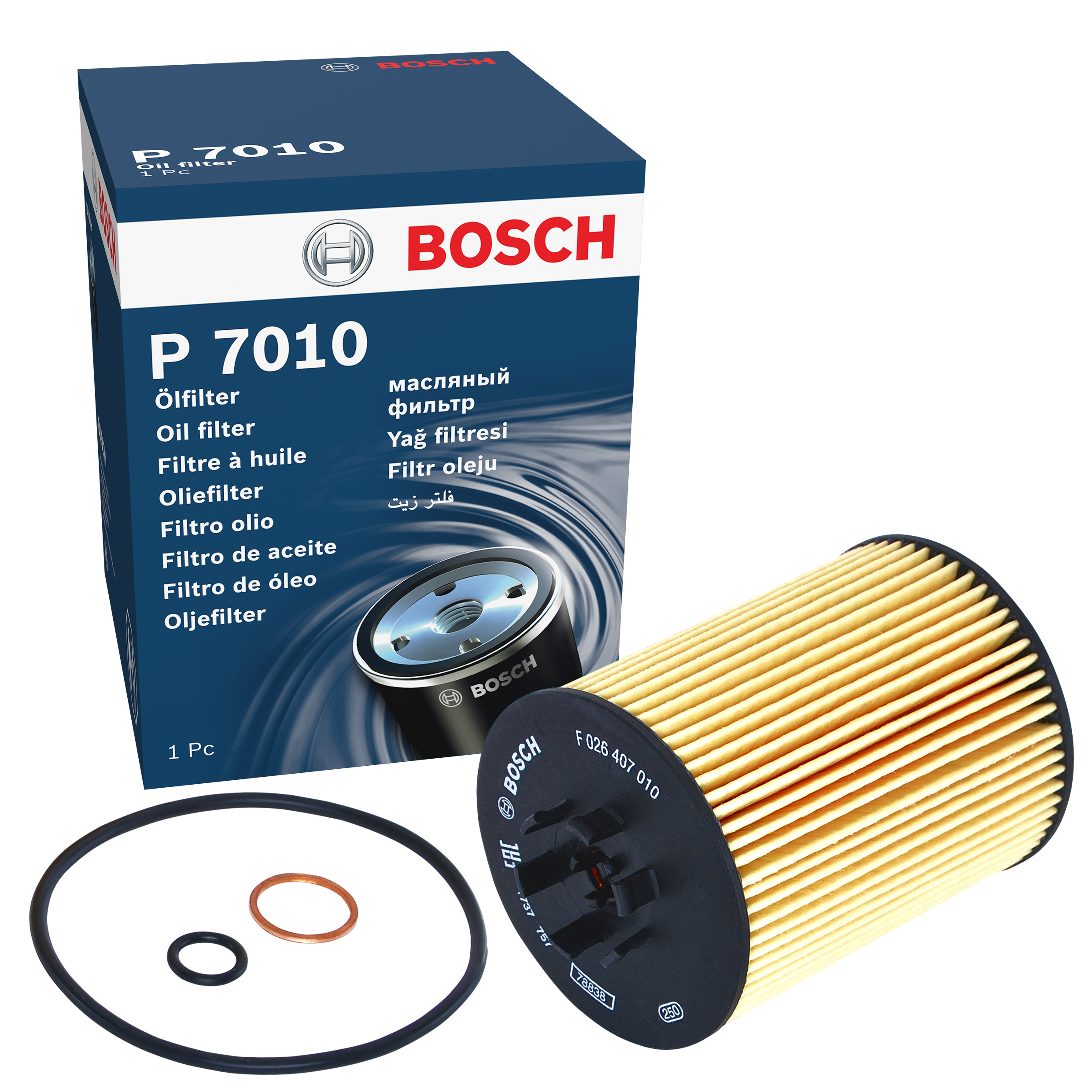 BOSCH Oil filter Filter Insert F 026 407 010 Engine oil filter BMW,ALPINA,5 Limousine (E60),5 Touring (E61),X5 (E53),7 (E65, E66, E67),6 Coupe (E63)