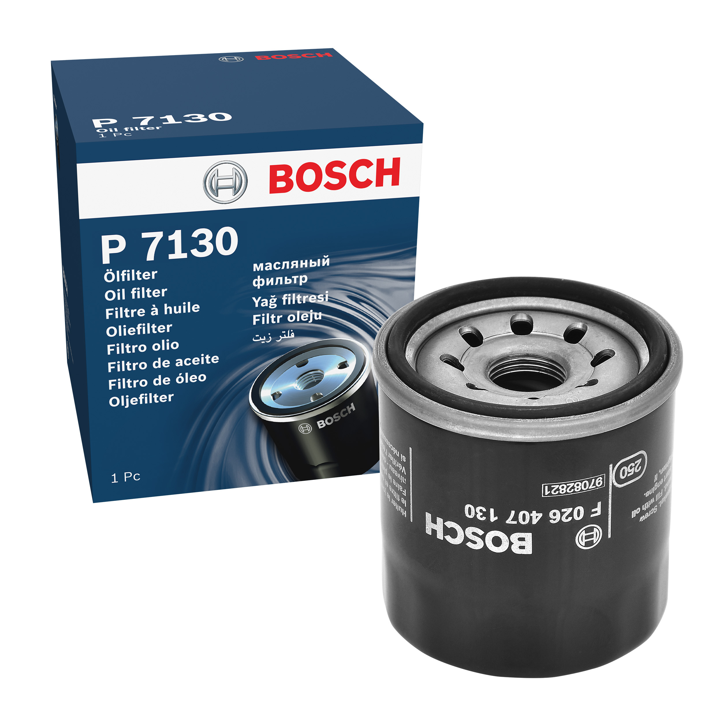 BOSCH Oil filter Spin-on Filter F 026 407 130 Engine oil filter CHEVROLET,DAEWOO,SPARK (M300),Aveo / Kalos Schrägheck (T250, T255)