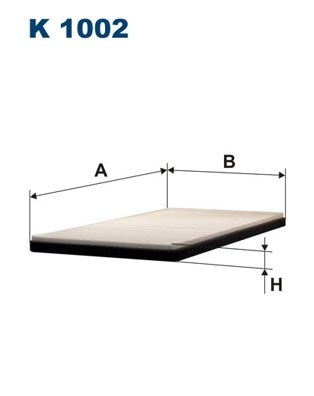 Filtron Invandigt Filter K 1002 Opel K1002 Storlek 2