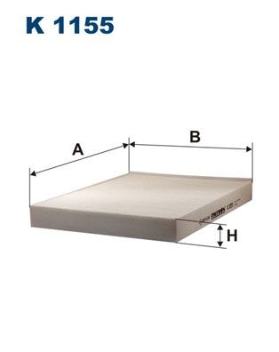 Filtron Invandigt Filter K 1155 Volkswagen K1155 Storlek 2