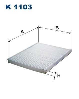 Filtron Invandigt Filter K 1103 Lancia K1103 Storlek 2