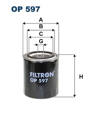 Filtron Oljefilter Op 597 Volvo Op597 Storlek 2